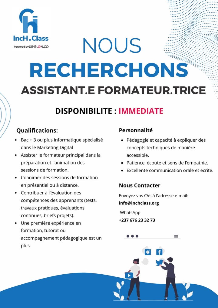 #E_INCH RECRUTEMENT @super fans Si vous êtes passionnés par la transmission du…