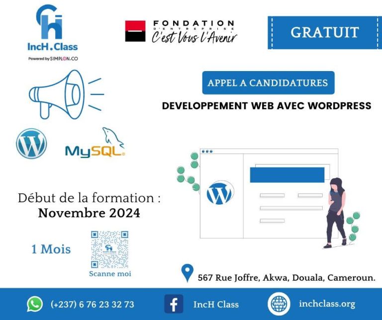 🚀 Formation en Développement Web avec WordPress 🚀 👨‍💻👩‍💻 Tu es jeune…